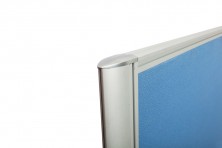 Rapid Slimline Screen Panels. Silver Extrusions. Light Blue Or Grey Fabric